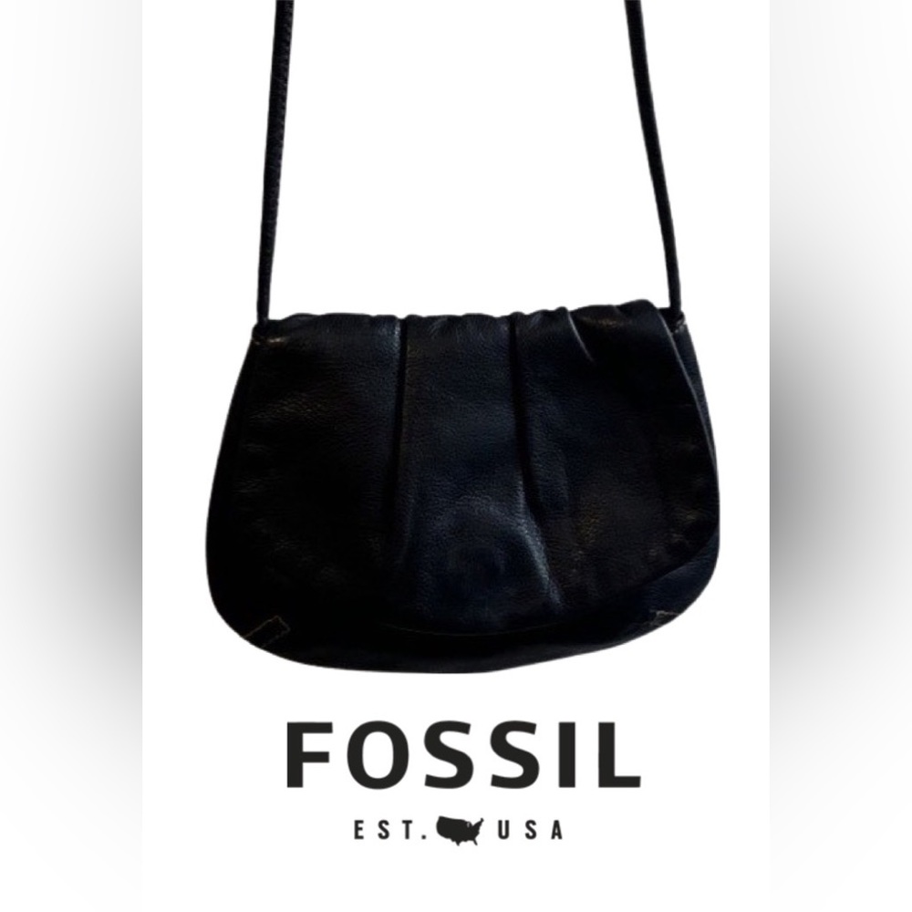 🗝️Fossil Black Leather Crossbody🗝️❤️